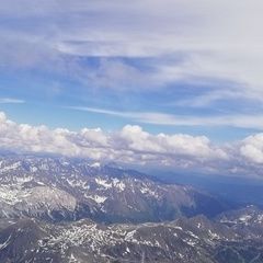 Flugwegposition um 14:23:17: Aufgenommen in der Nähe von Gemeinde Untertauern, Österreich in 3456 Meter